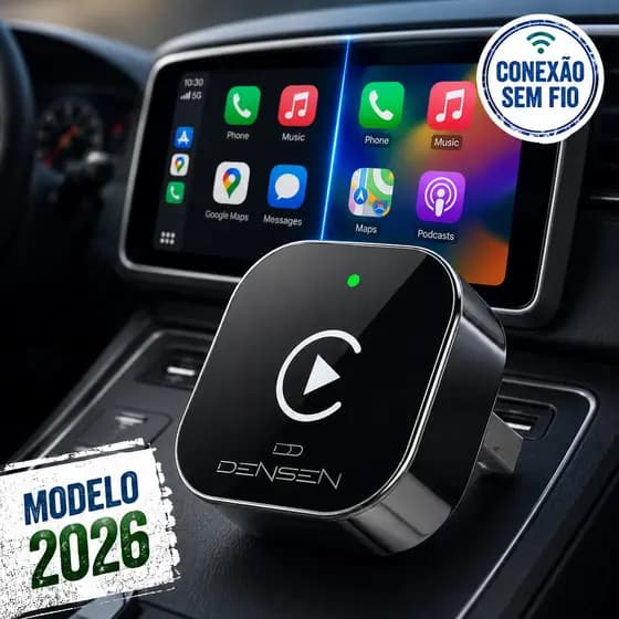 Carplay Adaptador Sem Fio Car Play Android Auto 2 Em 1 Usb Wireless Automático 2026 D Densen