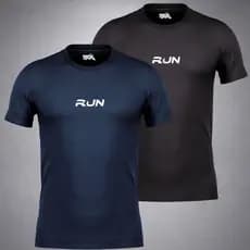 Kit 2 Camisetas Dry Fit Masculino Camisa Academia Tecido Leve Confortável Para Treino e Esporte
