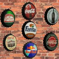 Tampinha Placa Decorativa Para Parede de Adegas Bar Cozinha Sala Quarto Decoração Moderna 27cm