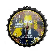 Rélogio Personalizado De Parede Modelo Tampa Garrafa 27cm