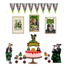 Kit Festa Decoração De Aniversário Billie Eilish Cantora