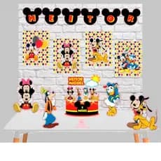 kit Festa Mickey decoração Mickey Turma do Mickey topo de bolo Mickey festa em cada Mickey Minnie Enfeite de mesa
