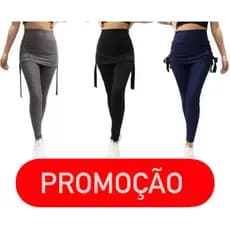 Kit 3 Calças Legging legue Saia Moda Evangélica Evangelica Academia tapa bumbum