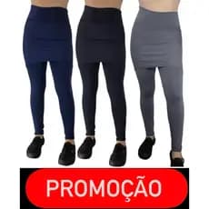 Kit 3 Calça Legging Academia Suplex Saia justa Tapa Bumbum Fitnes Malhar