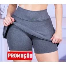 Short Saia Fitness Cintura Alta Legging Academia Tapa Bumbum