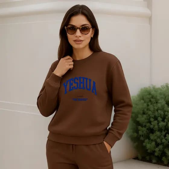 Moletom Yeshua Jesus Cristão Religioso Blusa de frio feminina