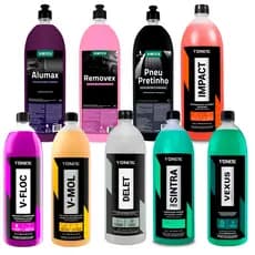 KIT V-FLOC + V-MOL + DELET + SINTRA + VEXUS + ALUMAX + REMOVEX + IMPACT + PNEU PRETINHO 1,5L VONIXX VINTEX