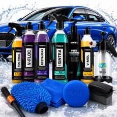 Kit Completo Lavar Carro Rapido Cera Pulverizador 2l Brilho V-Floc V-Mol Restaurax Sintra Fast Pneu Pretinho tok final