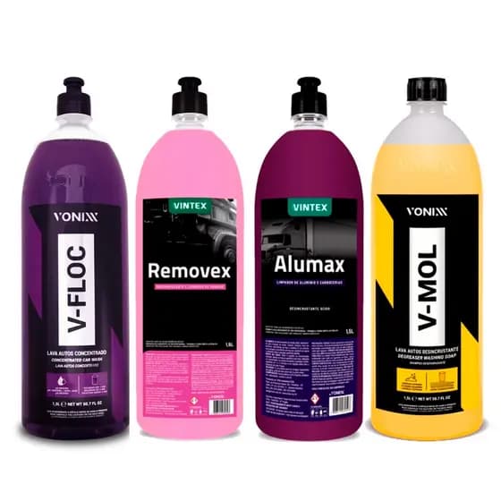 Alumax Limpa Alumínio Rodas Baú Aro Removex V-mol V-floc
