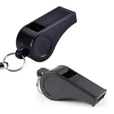 Apito Profissional Em Abs Preto Com Cordão - 2 Unidades