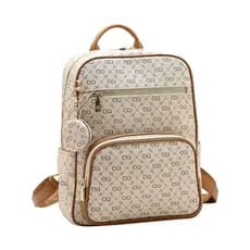 Mochila Estruturada Notebook, Trabalho, Faculdade -  Monograma Elegance - Chenson 8485493 - Bege