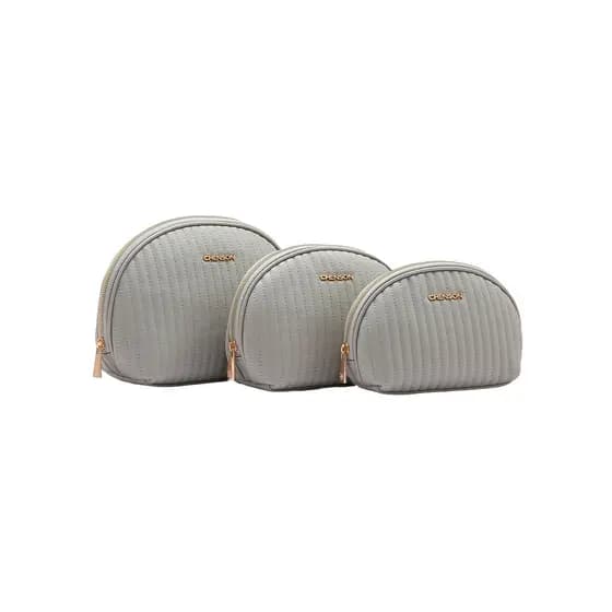 Kit 3 Necessaires Femininas Cinza Chenson