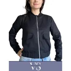 Jaqueta Bomber Feminina Com Bolsos Cargo Inverno Outono