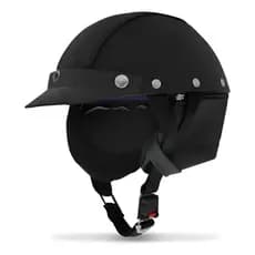 Capacete Couro Coquinho Pro Tork Custom Bike Moto Cor Preto Moto Elétrica Scooter Patinete