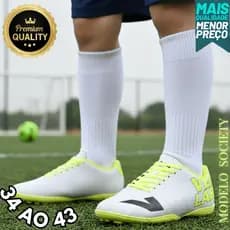 Chuteira Profissional Masculina Society e Salão Conforto e Desempenho