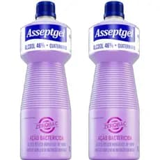 Kit c/2 unid. Asseptgel Zerobac - 1L - Lavanda - Start
