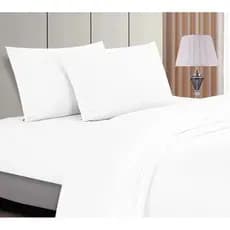 Jogo de cama 4 peças Luxo 100% Algodão - 4500 fios - QUEEN - Branco
