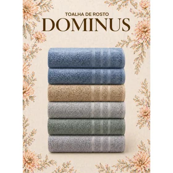 TOALHA DE ROSTO DOMINUS - ALGODÃO - MACIA