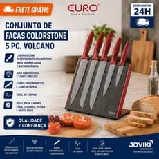 Conjunto De Facas 5Pçs Volcano - Euro home