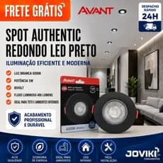 Led Spot Authentic Preto 5W - Avant