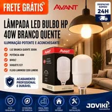Lampada Led Bulbo 40W 3000k Branco Quente Bivolt Avant