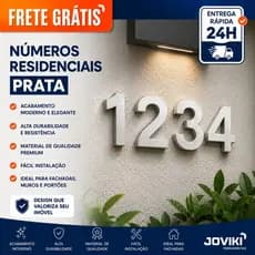 Números Residenciais Prata