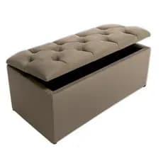 Baú Capitonê Solteiro Decoração Pé de Cama Organizador Conforto Estilo Assento Extra