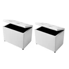 Kit 2 Baú Retangular Organizador Guarda Objetos Brinquedos Decoração Conforto Casa Quarto