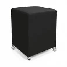 Puff Quadrado Banquinho Com Rodinhas Rodizio Banqueta Assento Cubo
