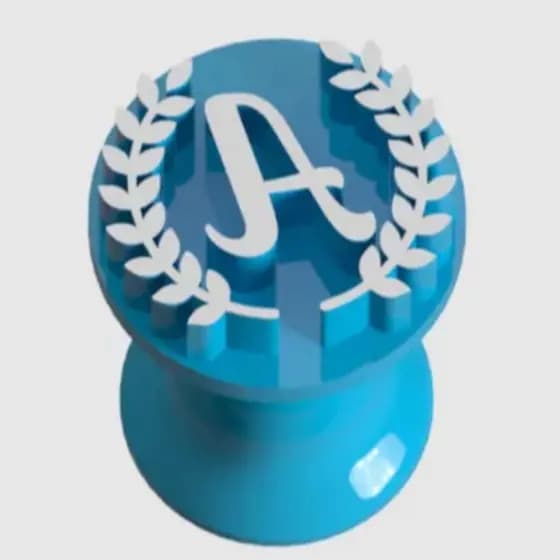 Carimbo Para Brigadeiro Apenas Uma Letra Com Ramos Escolha de A a Z Confeitaria