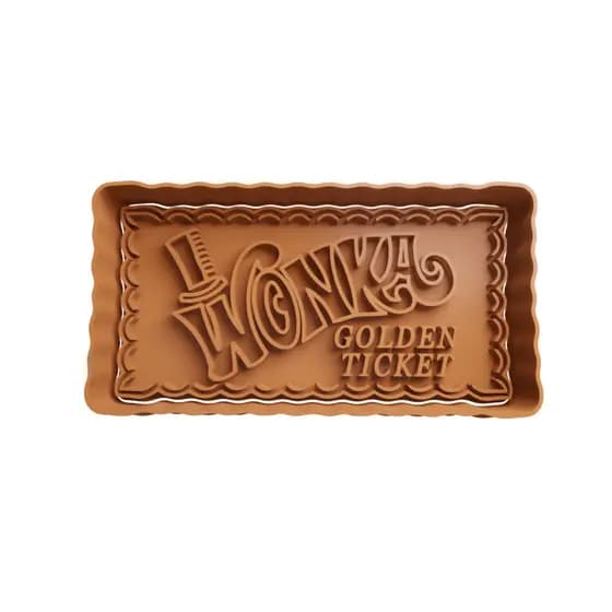Cortador De Biscoito Willy Wonka Golden Ticket - Willy Wonka
