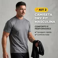 Kit 2 Peças Camisetas Manga Curta Masculinas Dry Fit Para Treino Academia Crossfit Uso Casual