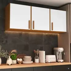Armário Suspenso 3 Portas 120cm Cozinha Lavanderia Organizador