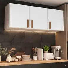 Armário Aéreo Medusa 120cm 3 Portas Cozinha Lavanderia Multiuso Parede