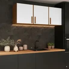 Armário De Parede Aéreo 3 Portas 120cm Cozinha Lavanderia Medusa