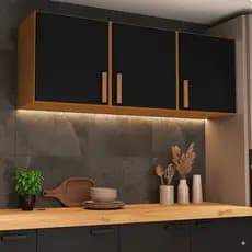 Armário Aéreo 3 Portas 120cm Organizador Cozinha Área Gourmet