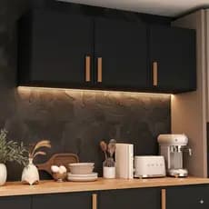 Armário Aéreo 3 Portas 120cm Para Cozinha Lavanderia Multiuso