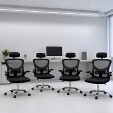 Cadeira Escritório Ajuste De Altura Ergonômica Giratória