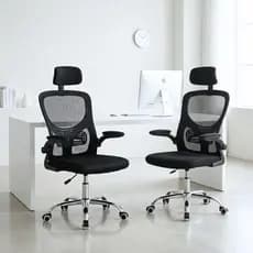 Cadeira Escritório Ergonômica Encosto ajustável Mesh Preta Rodinhas