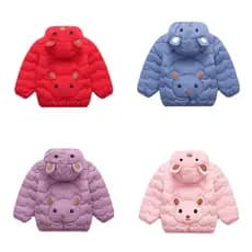 1 a 5 anosJaqueta Puffer Infantil Bebê Meninos Meninas Moda Desenho Animado Jaqueta Leve