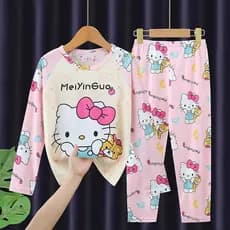 Pijamas Infantis Meninas Moda Desenho Animado Princesa Homewear Calças De Manga Comprida Terno