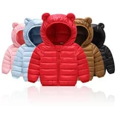 Jaqueta Puffer Infantil Bebê Meninos Meninas Moda Dos Desenhos Animados Jaqueta De Algodão Leve