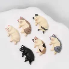 Desenhos Animados Tridimensionais Gato Sapato Encantos Jibz Cro Bonito Resina Acessórios DIY Caso Do Telefone Móvel Arte
