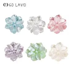 Retro Pérola Tridimensional Cinco Pétalas Flor Resina Remendo Buraco Sapato Decoração