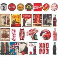 25 Adesivos Coca Cola Retrô Decoração Coca Cola