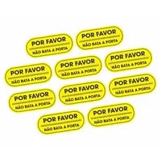 Kit 10 Adesivos Não Bata A Porta 12x5cm Para Veículo.