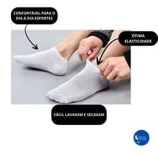 Kit Até 24 Pares de Meias Soquetes Confortaveis Para o Dia a Dia Masculino Feminino Unissex