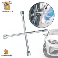 Chave De Roda Tipo Cruz Estrela Reforçada Para Carro E Caminhonete