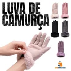 Luva para Inverno e Outono Proteçao para o Frio Material de Camurça