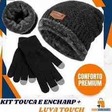 Conjunto Kit Touca e Encharp + Luva Touch - Proteção e Elegância